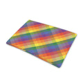Rainbow LGBT Plaid Pattern Print Pet Cooling Mat Cover