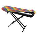 Rainbow LGBT Plaid Pattern Print Piano Keyboard Cover