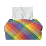 Rainbow LGBT Plaid Pattern Print Rectangle Tissue Box Cover