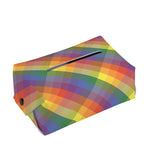Rainbow LGBT Plaid Pattern Print Rectangle Tissue Box Cover