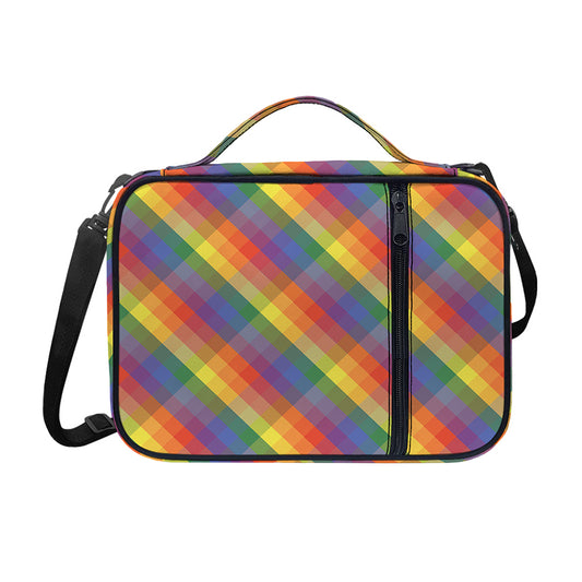 Rainbow LGBT Plaid Pattern Print Shoulder Strap Bible Bag