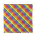 Rainbow LGBT Plaid Pattern Print Silk Bandana