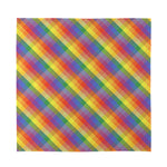 Rainbow LGBT Plaid Pattern Print Silk Bandana