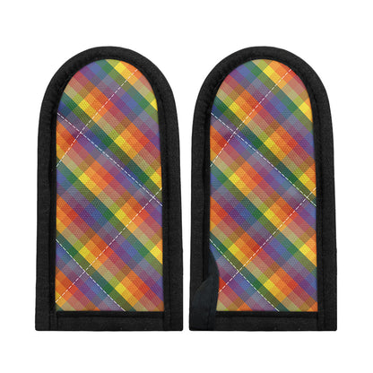 Rainbow LGBT Plaid Pattern Print Skillet Handle Cover