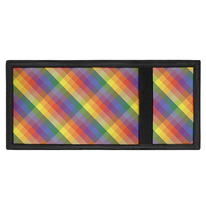Rainbow LGBT Plaid Pattern Print Trifold Wallet
