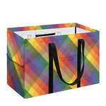 Rainbow LGBT Plaid Pattern Print Utility Tote Bag