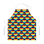 Rainbow LGBT Pride Heart Pattern Print Adjustable Apron