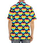 Rainbow LGBT Pride Heart Pattern Print Aloha Shirt