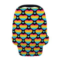 Rainbow LGBT Pride Heart Pattern Print Baby Seat Cover