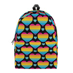 Rainbow LGBT Pride Heart Pattern Print Backpack
