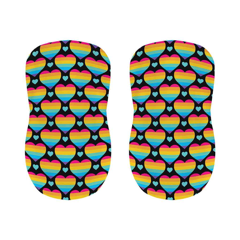 Rainbow LGBT Pride Heart Pattern Print Bar Stool Covers