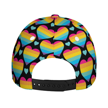 Rainbow LGBT Pride Heart Pattern Print Baseball Cap