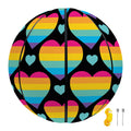 Rainbow LGBT Pride Heart Pattern Print Basketball