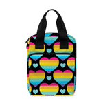 Rainbow LGBT Pride Heart Pattern Print Bible Tote Bag