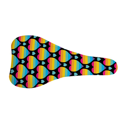 Rainbow LGBT Pride Heart Pattern Print Bicycle Seat Cover