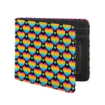 Rainbow LGBT Pride Heart Pattern Print Bifold Wallet