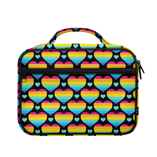 Rainbow LGBT Pride Heart Pattern Print Briefcase Bible Bag