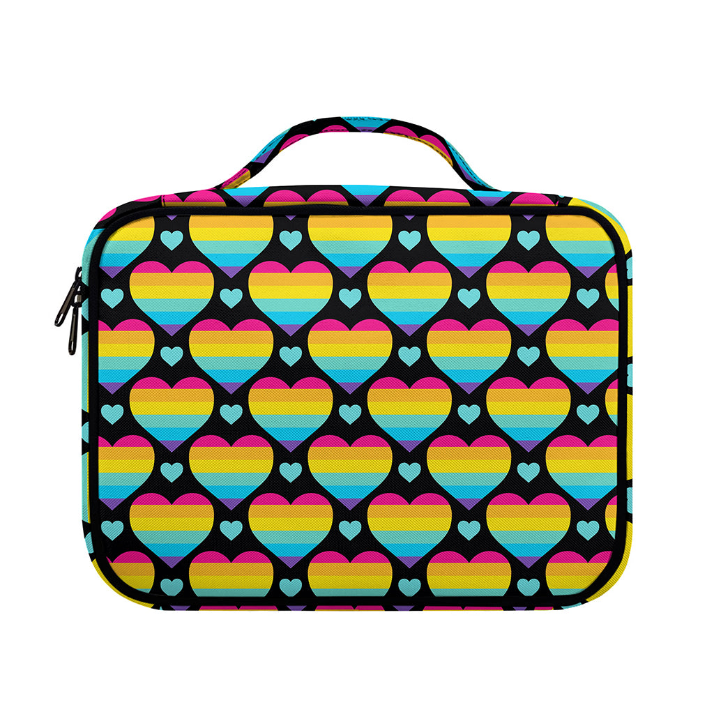 Rainbow LGBT Pride Heart Pattern Print Briefcase Bible Bag