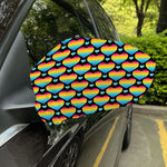 Rainbow LGBT Pride Heart Pattern Print Car Side Mirror Covers