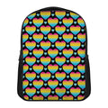 Rainbow LGBT Pride Heart Pattern Print Casual Backpack