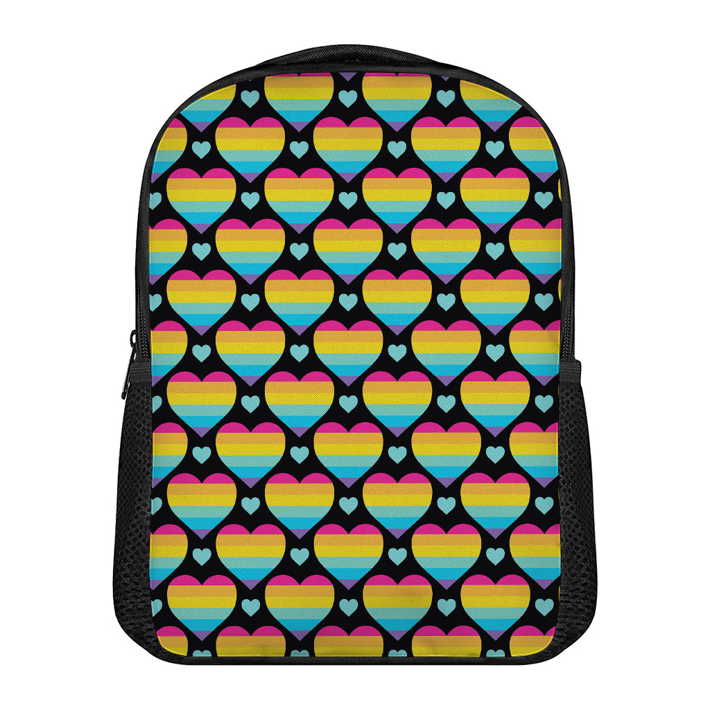 Rainbow LGBT Pride Heart Pattern Print Casual Backpack