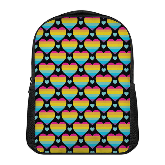 Rainbow LGBT Pride Heart Pattern Print Casual Backpack