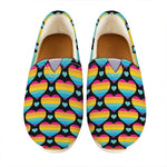 Rainbow LGBT Pride Heart Pattern Print Casual Shoes