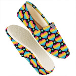 Rainbow LGBT Pride Heart Pattern Print Casual Shoes