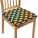 Rainbow LGBT Pride Heart Pattern Print Chair Cushion Cover