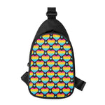 Rainbow LGBT Pride Heart Pattern Print Chest Bag