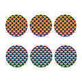 Rainbow LGBT Pride Heart Pattern Print Coaster Set