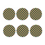 Rainbow LGBT Pride Heart Pattern Print Coaster Set