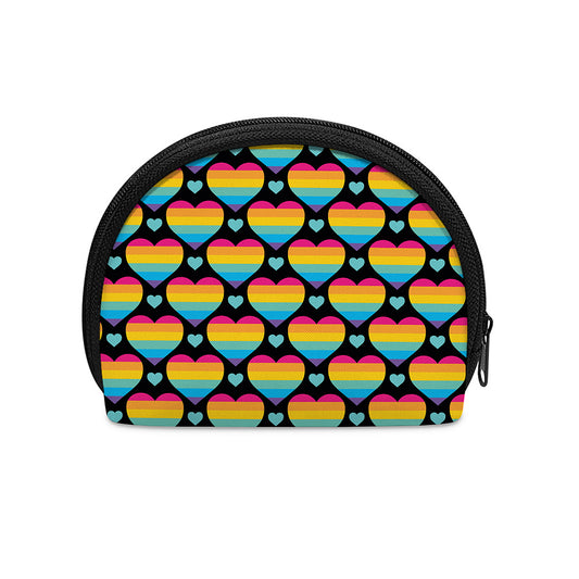 Rainbow LGBT Pride Heart Pattern Print Coin Purse
