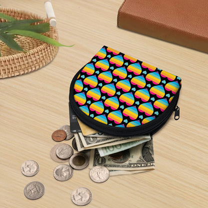 Rainbow LGBT Pride Heart Pattern Print Coin Purse