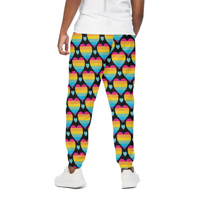 Rainbow LGBT Pride Heart Pattern Print Cotton Pants
