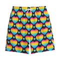 Rainbow LGBT Pride Heart Pattern Print Cotton Shorts