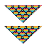 Rainbow LGBT Pride Heart Pattern Print Dog Bandana