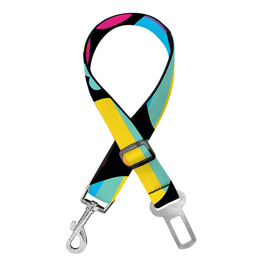 Rainbow LGBT Pride Heart Pattern Print Dog Seat Belt