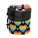 Rainbow LGBT Pride Heart Pattern Print Drawstring Makeup Bag