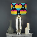 Rainbow LGBT Pride Heart Pattern Print Drum Lamp Shade