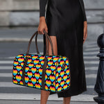 Rainbow LGBT Pride Heart Pattern Print Duffle Bag