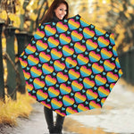 Rainbow LGBT Pride Heart Pattern Print Foldable Umbrella