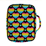 Rainbow LGBT Pride Heart Pattern Print Front Pocket Bible Bag