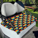 Rainbow LGBT Pride Heart Pattern Print Golf Cart Seat Cover
