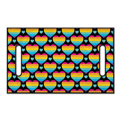 Rainbow LGBT Pride Heart Pattern Print Golf Cart Seat Cover