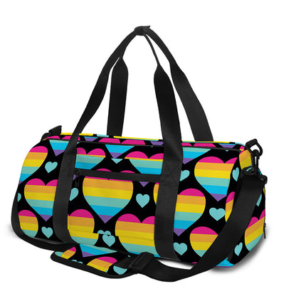 Rainbow LGBT Pride Heart Pattern Print Gym Bag