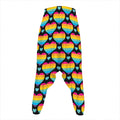 Rainbow LGBT Pride Heart Pattern Print Hammer Pants