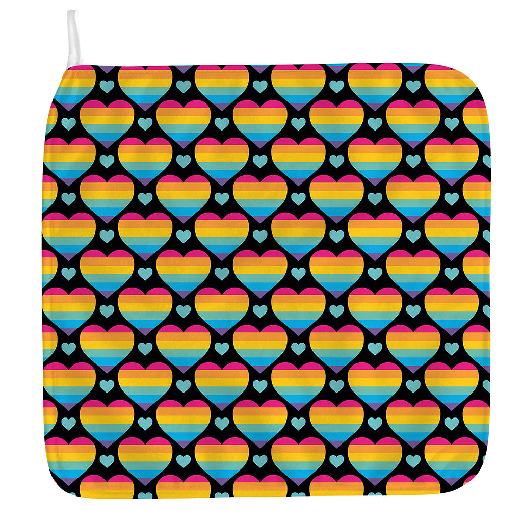 Rainbow LGBT Pride Heart Pattern Print Hand Towel