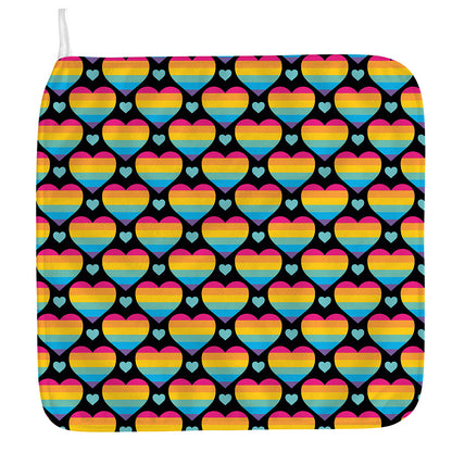 Rainbow LGBT Pride Heart Pattern Print Hand Towel