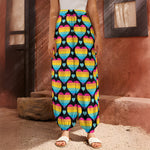 Rainbow LGBT Pride Heart Pattern Print Harem Pants